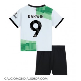 Maglie da calcio Liverpool Darwin Nunez #9 Seconda Maglia Bambino 2023-24 Manica Corta (+ Pantaloni corti)